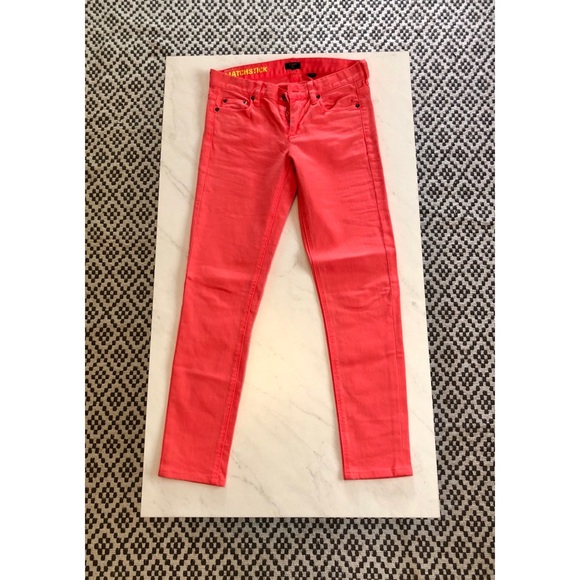 JCrew Matchstick Skinny Jeans in Coral - Picture 2 of 4